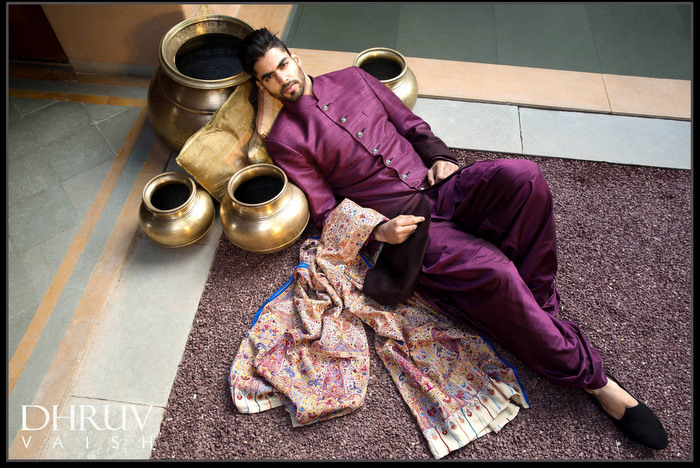 purple Sherwani